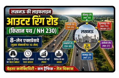 लखनऊ आउटर रिंग रोड (किसान पथ): शहर की सबसे बड़ी कनेक्टिविटी परियोजना